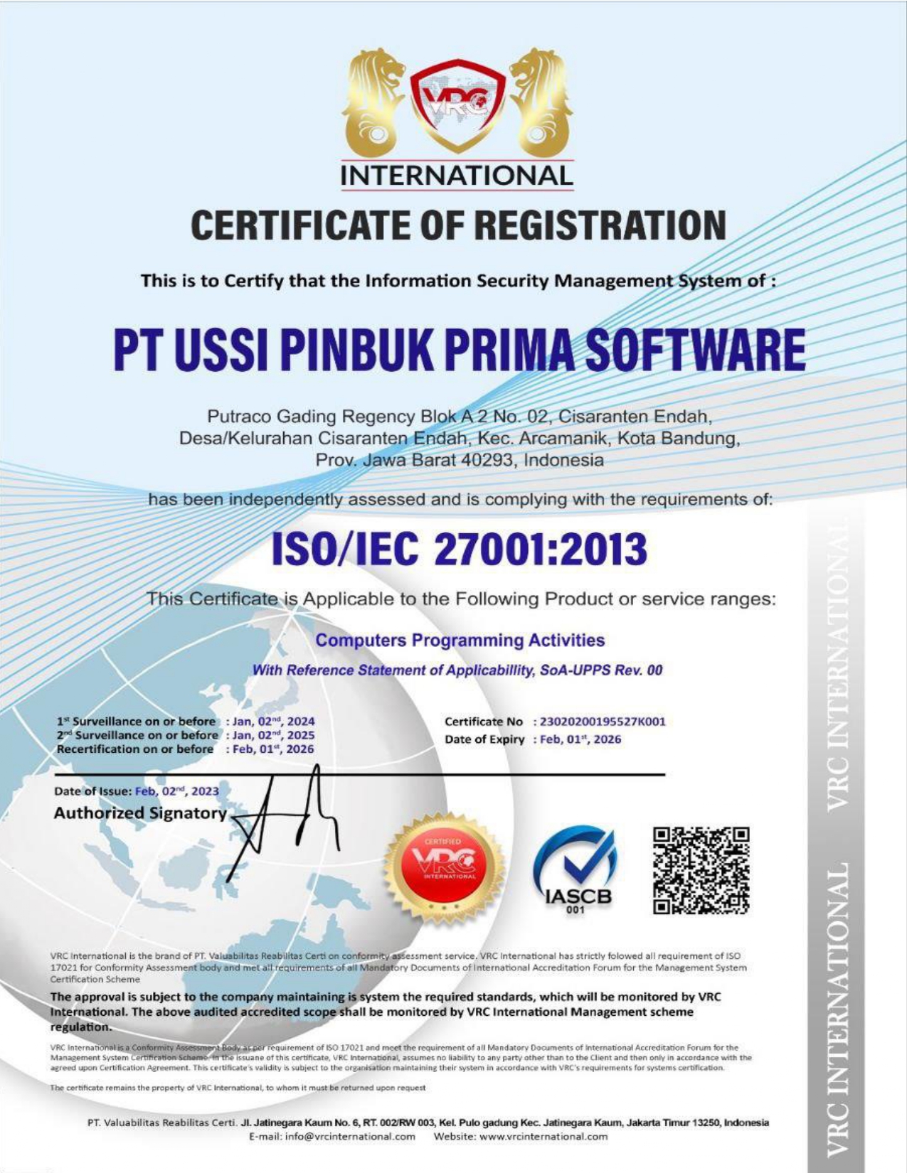 Certificate of Registration